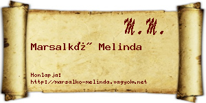 Marsalkó Melinda névjegykártya