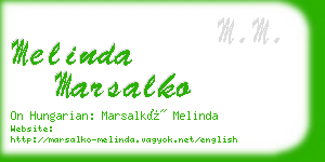 melinda marsalko business card